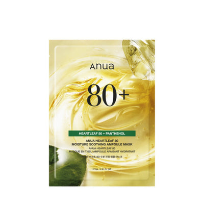 Anua HEARTLEAF 80 MOISTURE SOOTHING AMPOULE MASK 27ml X 10ea Anua HEARTLEAF 80 MOISTURE SOOTHING AMPOULE MASK 27ml X 10ea